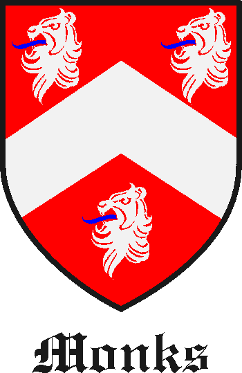 MONKS family crest MONKS family crest