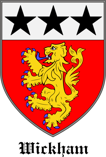 WICKHAM family crest WICKHAM family crest